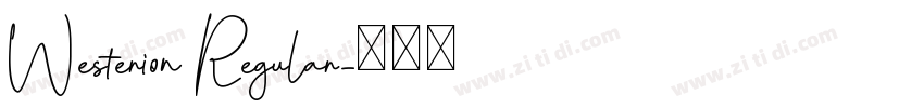 Westerion Regular字体转换
